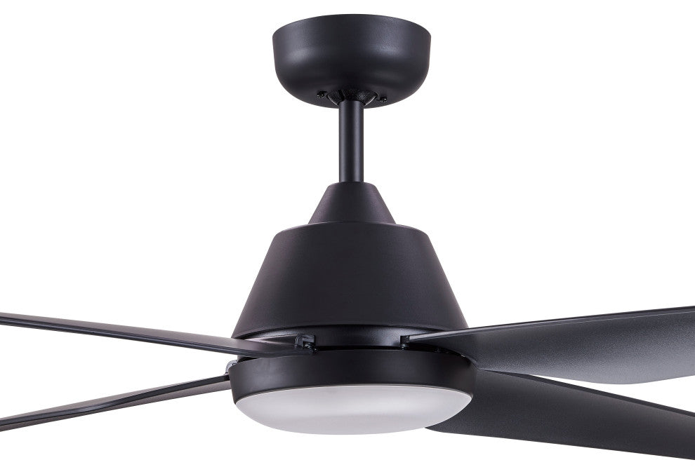 Lucci Air Aria 132-cm LED Light with Remote Ceiling Fan, Black