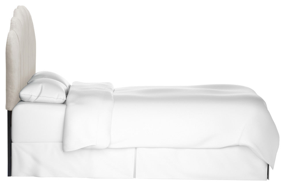 Full Headboard, Velvet Light Gray