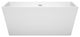 Sara 59" Freestanding White Bathtub, Shiny White Drain and Overflow Trim