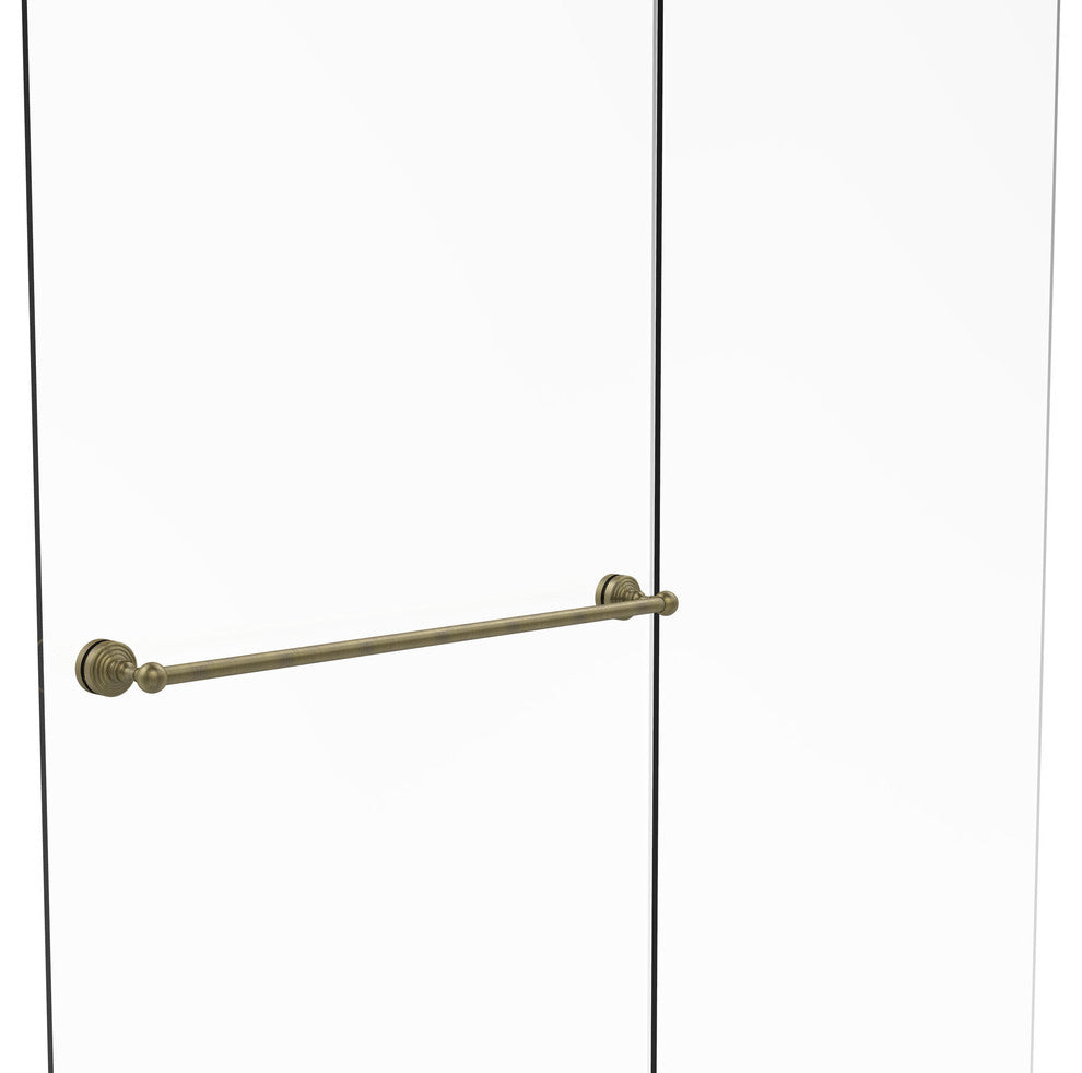 Waverly Place 30" Shower Door Towel Bar, Antique Brass
