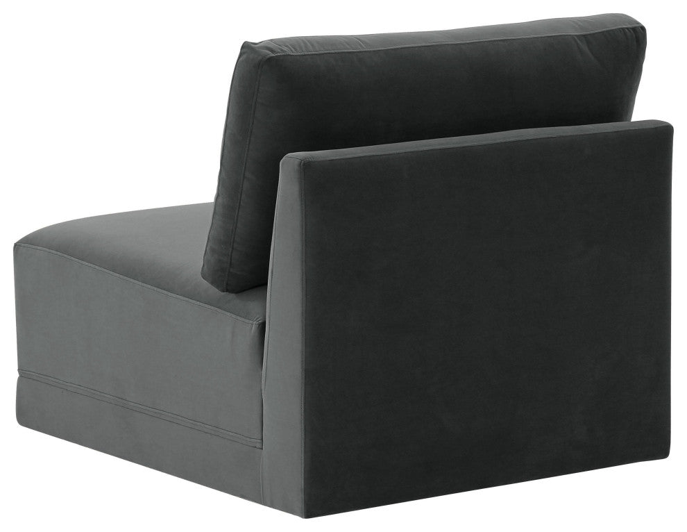 Willow Charcoal Armless Chair