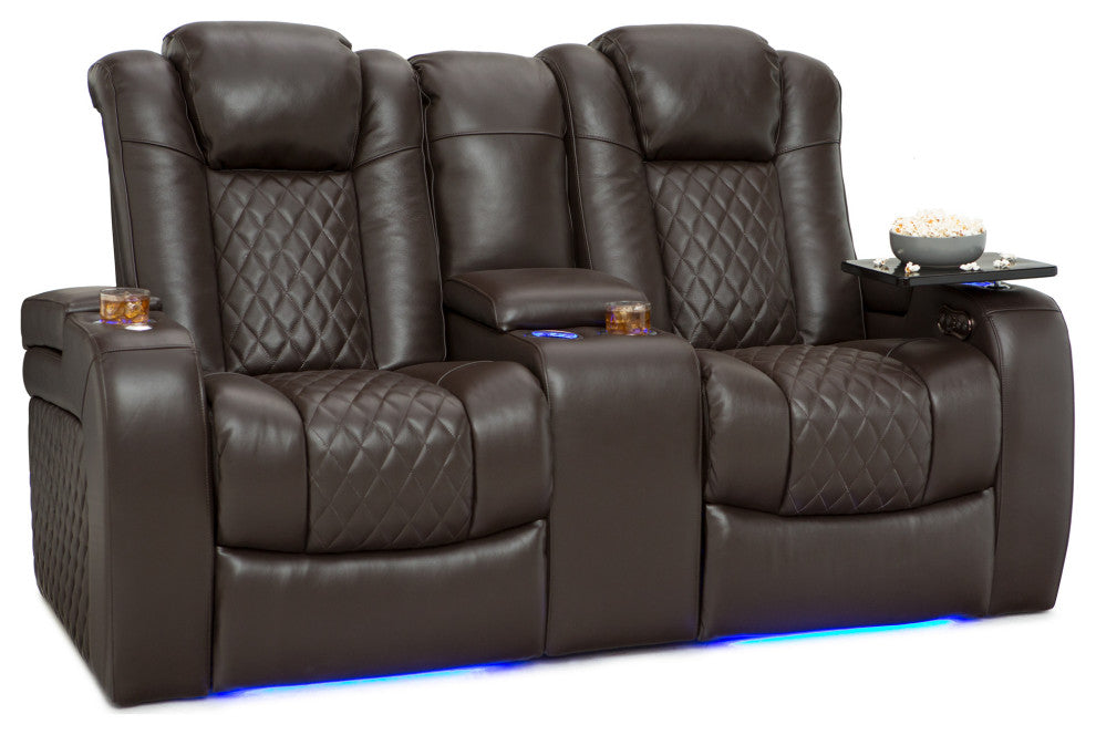 Seatcraft Anthem Home Theater Seating, Brown, Sofa and Loveseat