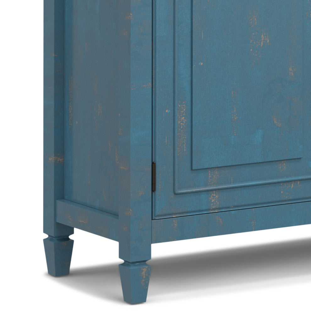 Connaught Entryway Storage Cabinet, Distressed Coastal Blue