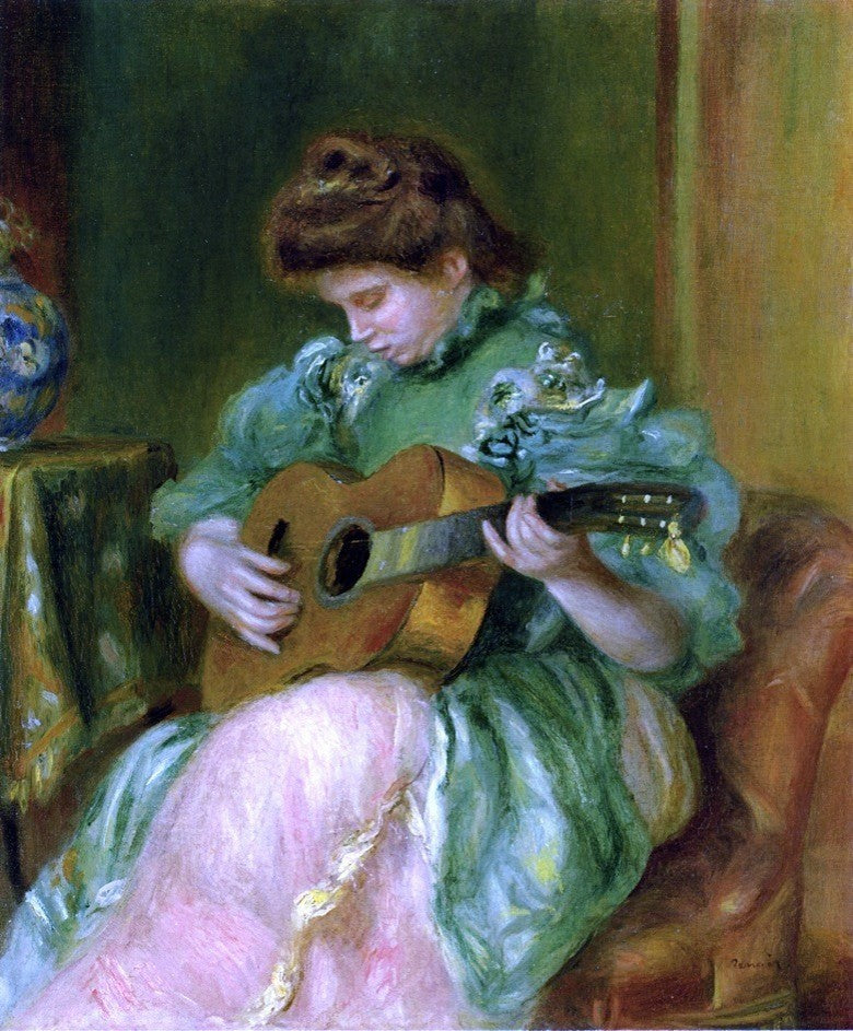 Pierre Auguste Renoir A Woman With a Guitar Wall Decal