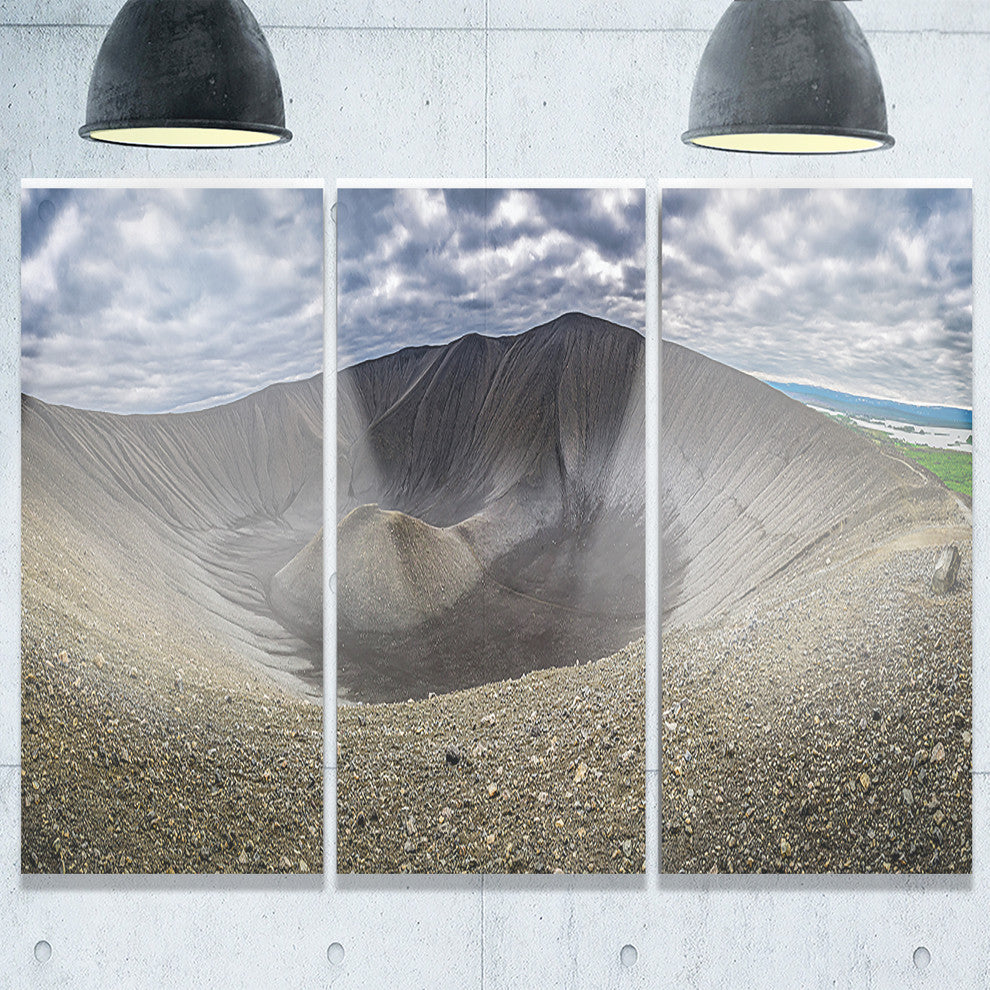 "Volcano Crater Dimmu Borgir" Metal Wall Art, 3 Panels, 36"x28"
