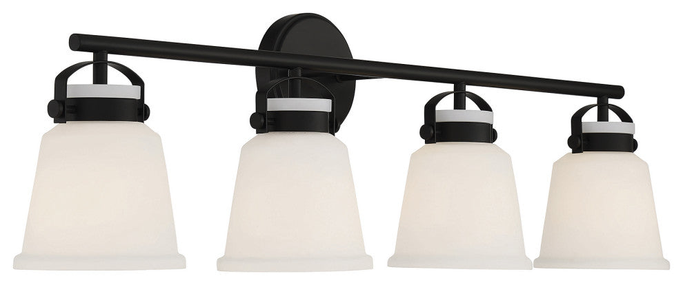 Kaden 4-Light Bathroom Vanity Light, Matte Black