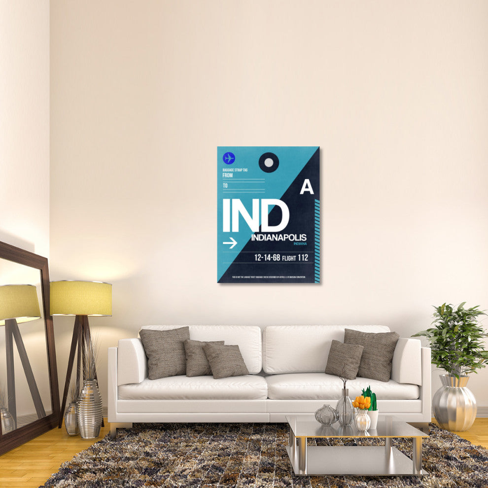 "IND Indianapolis Luggage Tag 2" Fine Art Print