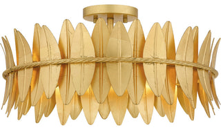 Liza 4-Light Semi Flush Mount, Gold Leaf