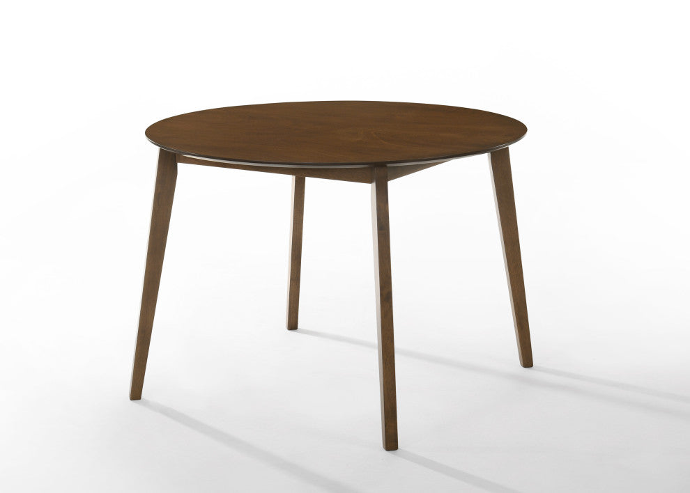Modrest Castillo Modern Walnut Round Dining Table