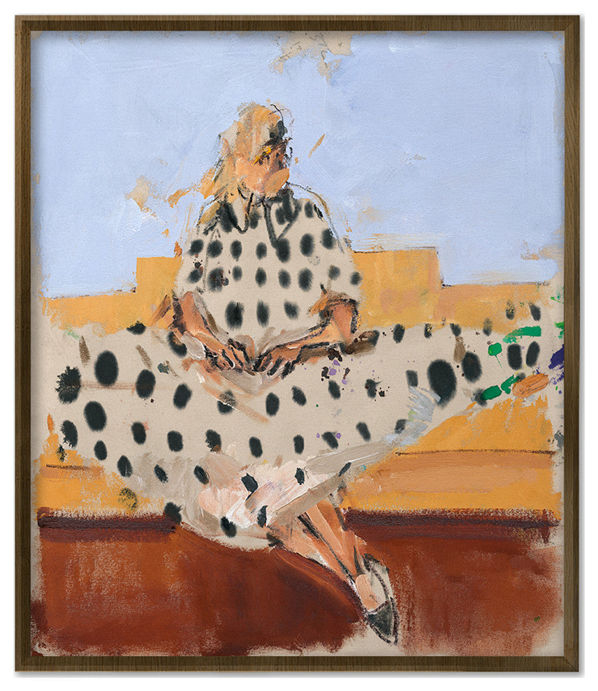 Polka Dot Fine Art Print, Gold, 35"x30"