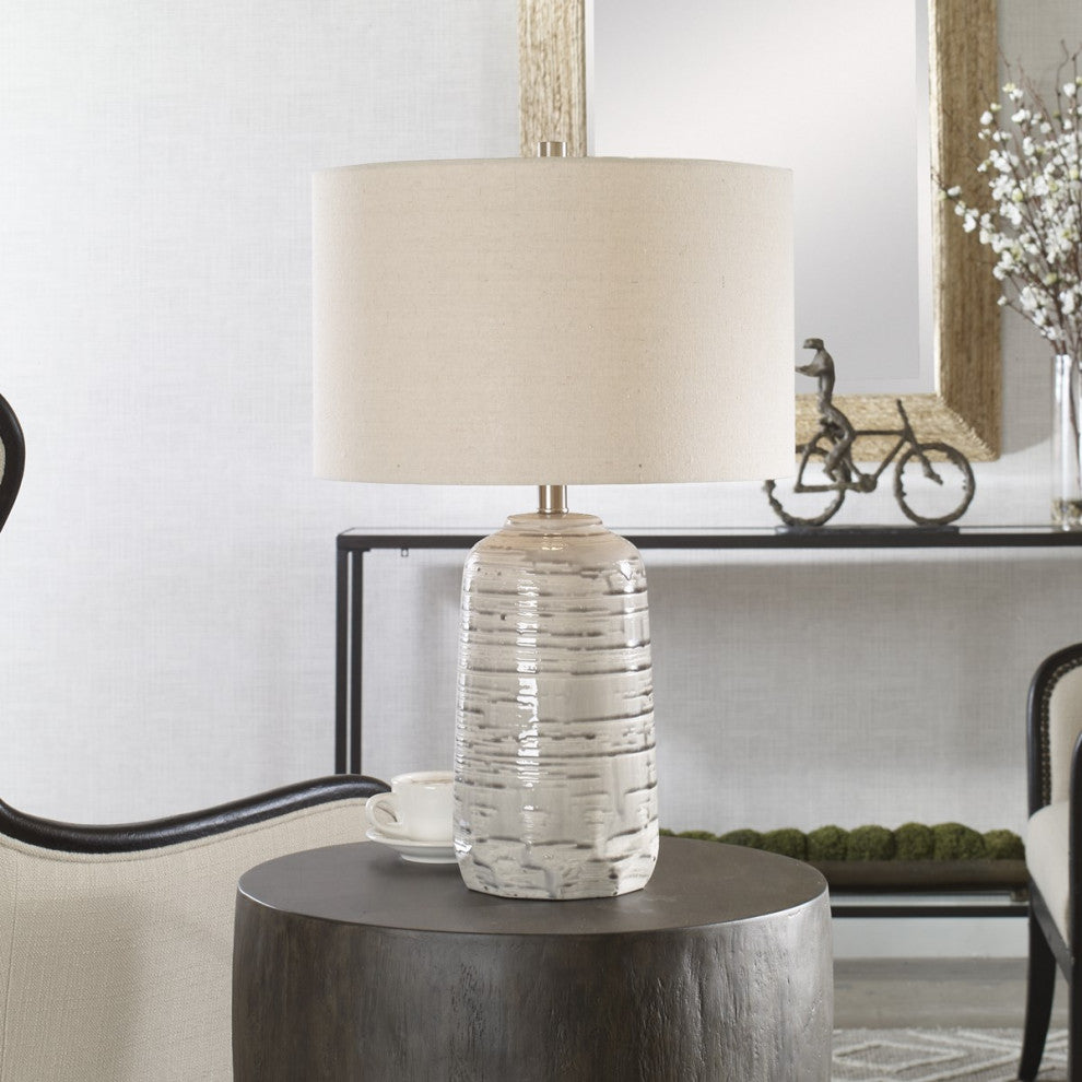 Uttermost Cyclone Table Lamp 30069-1, Ivory