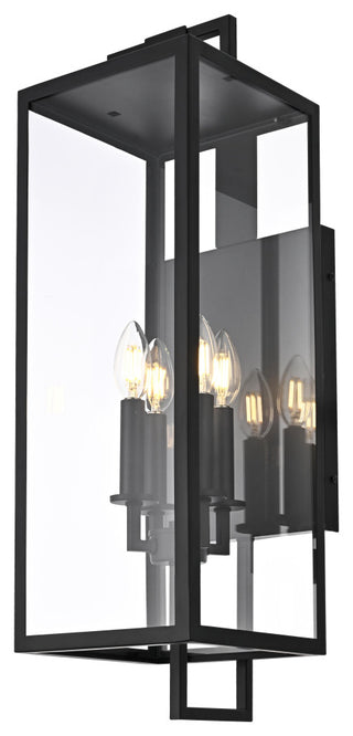 Home Living 8" Outdoor Wall Sconce, Black