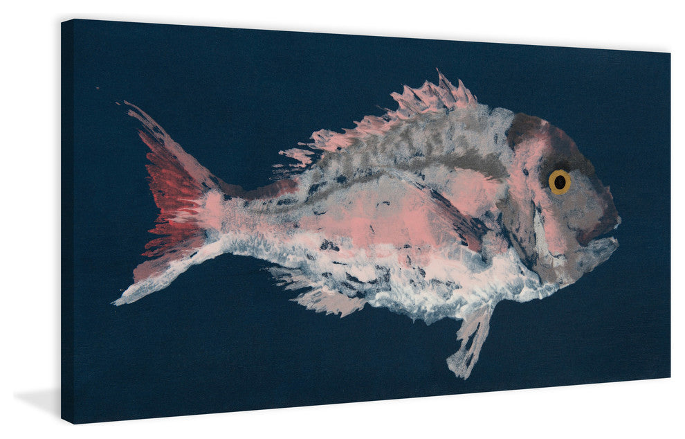 "Red Porgy" Painting Print on Wrapped Canvas, 60"x30"