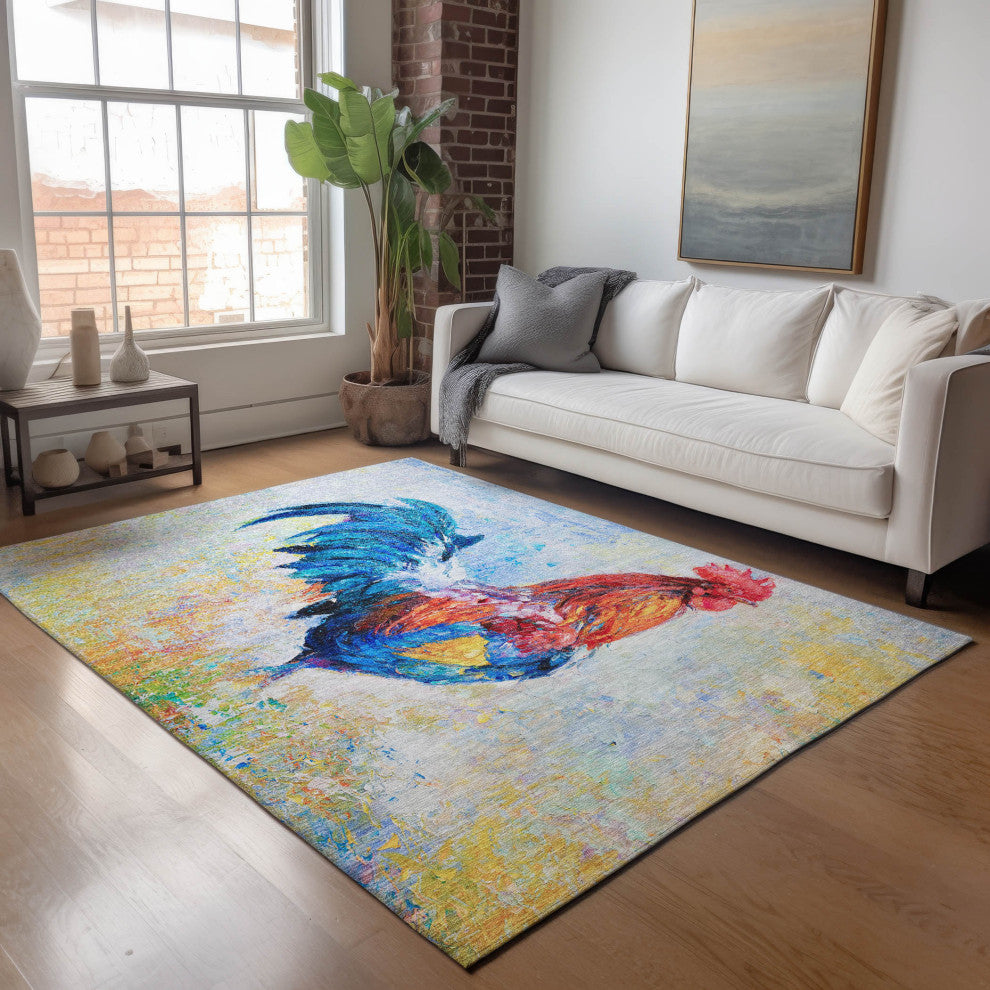 Addison Premium Washable Mayfield AMF156 Multi 5' x 7'6" Rug