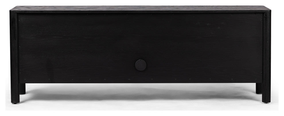 Pollard Media Console-Brushed Ebony Oak
