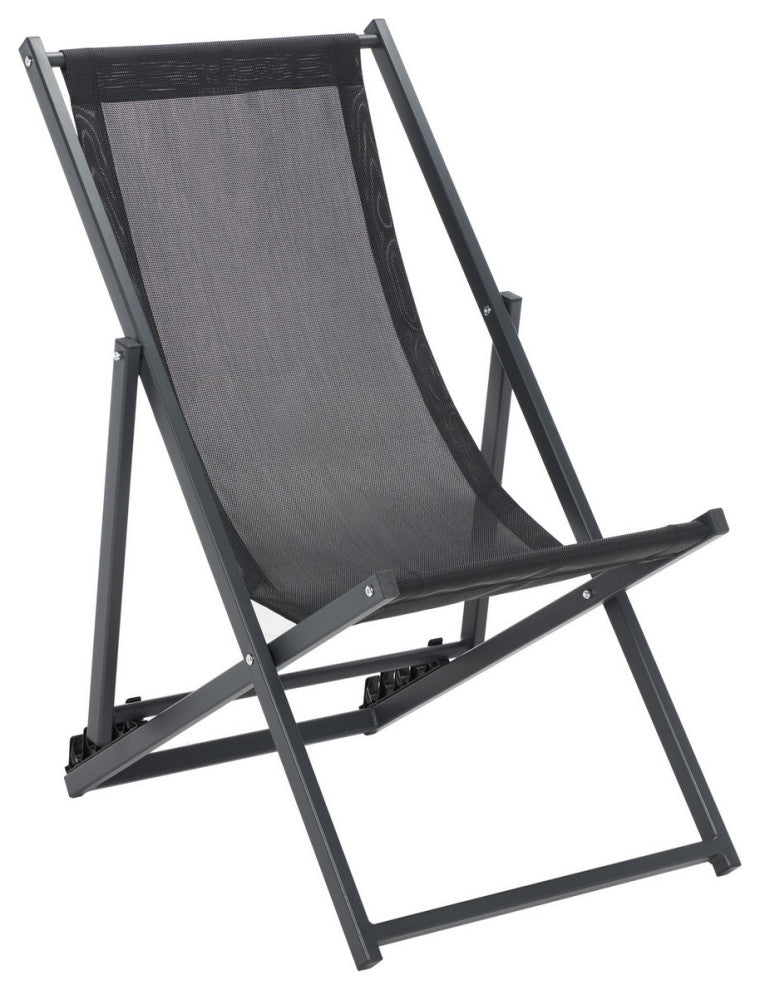 Safavieh Outdoor Breslin Set of 2 Sling Chairs Black