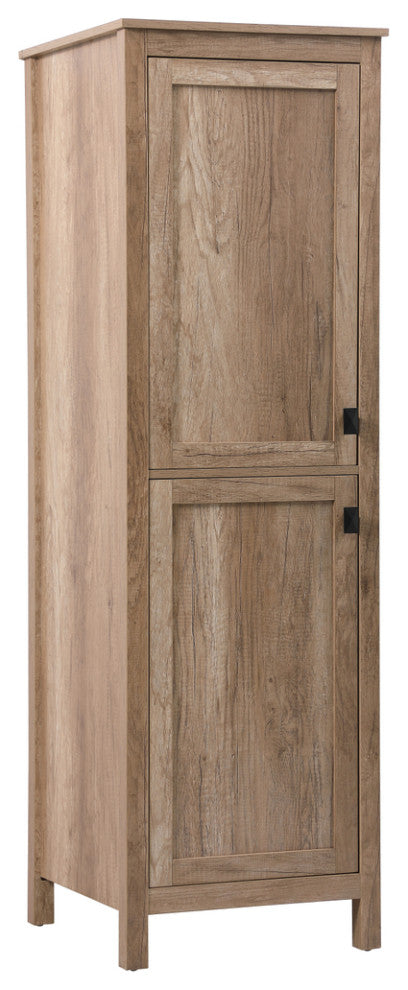 20" Wide Bathroom Linen Storage Freestanding Cabinet, Natural Oak