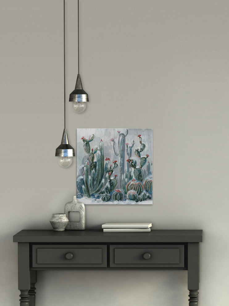"Cactus Garden II" Painting Print on Wrapped Canvas, 32"x32"