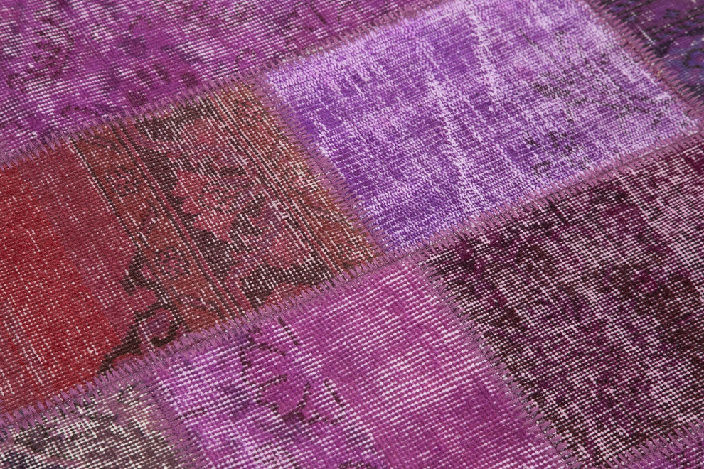Rug N Carpet - Handwoven Anatolian 4' 9" x 4' 9" Small Round Patchwork Rug