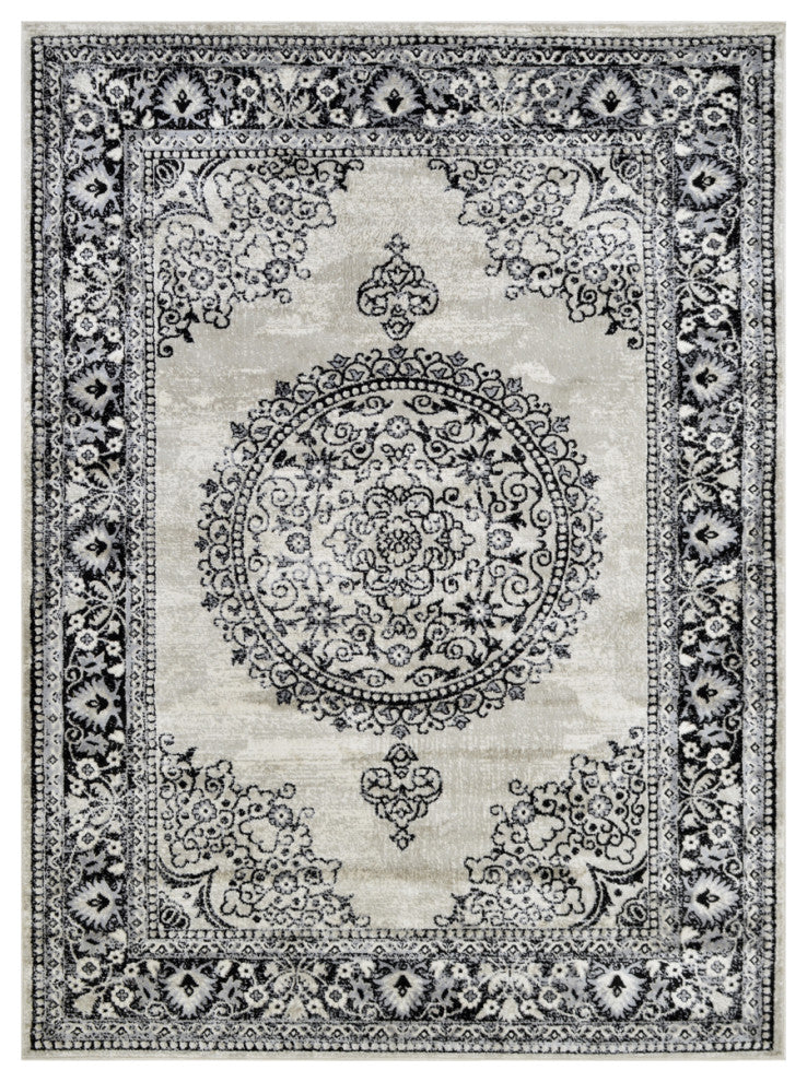 Traditional Accent Rug, Champagne, 6'11"x4'11"