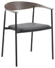 Kora Collection Modern Dining Chair Brown Back with Black Seat