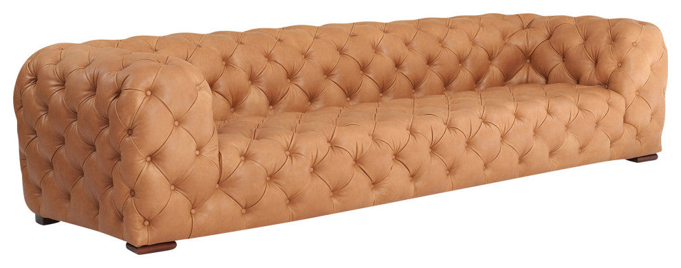 Divani Casa Dexter, Transitional Camel Tufted Sofa