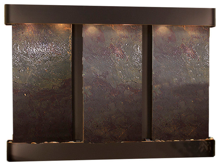 Olympus Falls Water Fountain, Multi-Color, Blackened Copper, Round