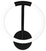 Hoops 1 Light LED Wall Sconce With Black Finish