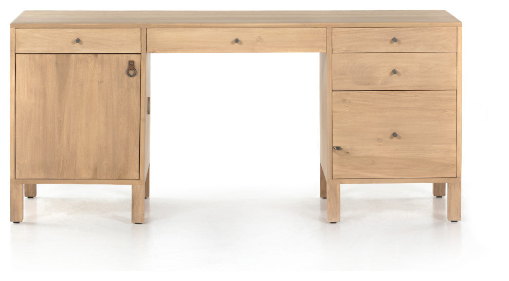 Isador Executive Desk-Dry Wash Poplar