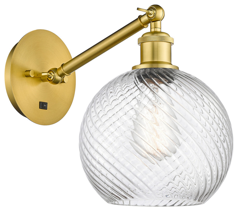 Innovations 317-1W-SG-G1214-8-LED 1-Light Sconce, Satin Gold