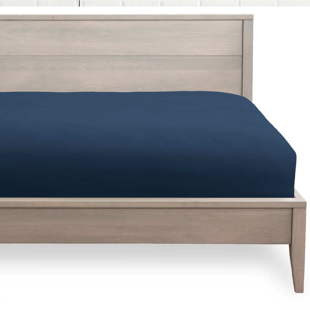Bare Home Microfiber Fitted Sheets - Set of 2, Dark Blue, Queen