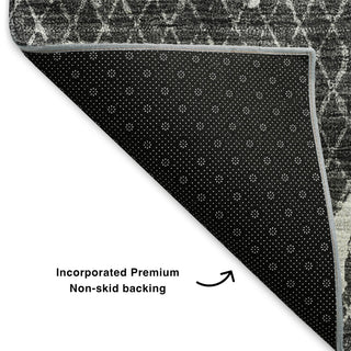 Premium Machine Washable Mayfield AMF628 Charcoal 10' x 14' Rug