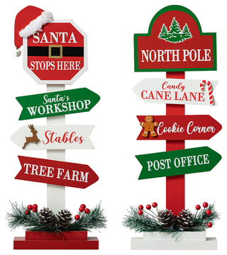 2-Piece Set Christmas Wooden Sign Table Decor