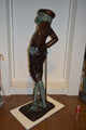 Frog With Cigar Plays Golf Bronze Statue -  Size: 24"L x 15"W x 64"H.
