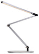 Z-Bar Slim Desk Lamp With 1-Piece Desk Clamp, Warm Light, Silver