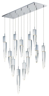 ET2 E31248-20 Quartz 12 Light 39"W LED Linear Pendant - Polished Chrome