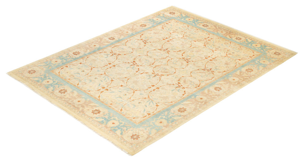 Alexandria, One-of-a-Kind Hand-Knotted Area Rug Ivory, 8'3"x10'9"