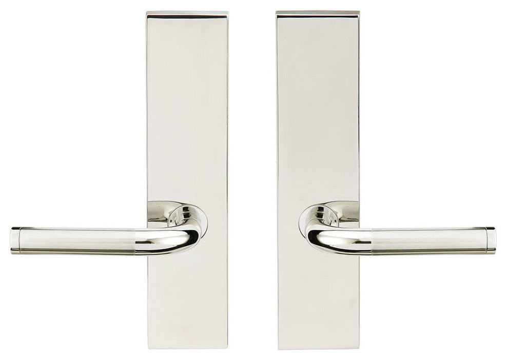 Vienna Lever, Full Dummy Tubular Pair, Left Hand, Polished/Satin Stainless Steel