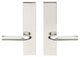 Vienna Lever, Full Dummy Tubular Pair, Left Hand, Polished/Satin Stainless Steel