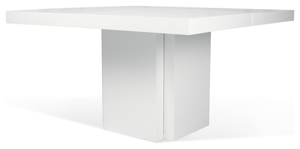 Dusk 59" Dining Table, High Gloss White