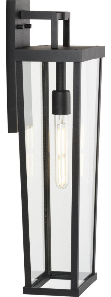 Tryon One-Light Black New Traditional Outdoor Wall Lantern, 9.5x7x24"