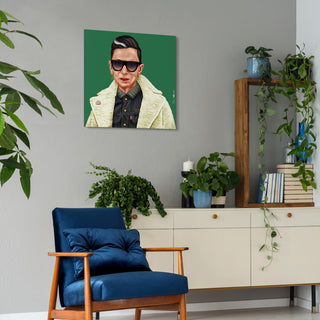 "Hip RGB" Frameless Reverse Printed Tempered Art Glass Wall Art
