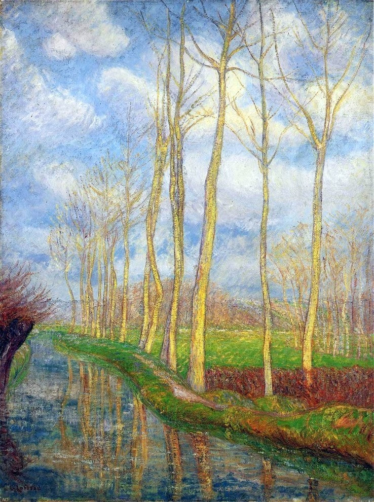 Gustave Loiseau Poplars Premium Canvas Print