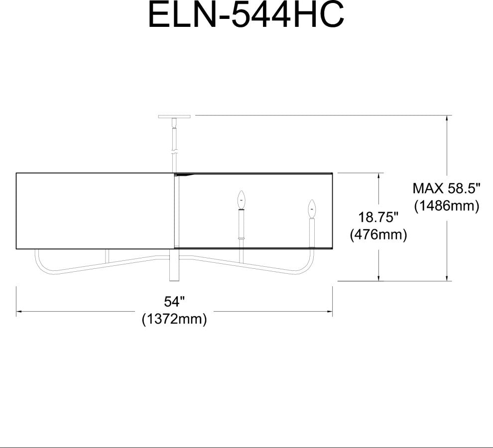 Eleanor Transitional 4 Light Matte Black Black Metal Chandelier