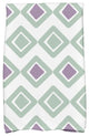 18"x30" Diamond Jive 2 Geometric Print Kitchen Towel, Soft Green