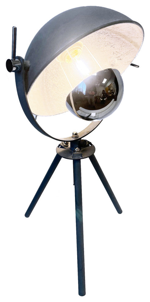 Gray Tripod Headlight Table Lamp