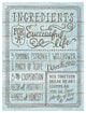"Ingredients For Life I Blue" Digital Paper Print by Mary Urban, 32"x42"