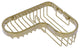 Corner Combination Shower Basket, Unlacquered Brass