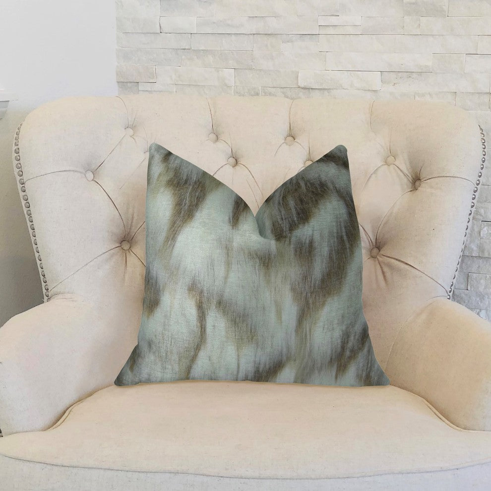 Sassy Tibet Fox Ivory Beige Handmade Luxury Pillow, 20"x20"