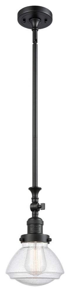Olean 1-Light Mini Pendant, Matte Black, Seedy
